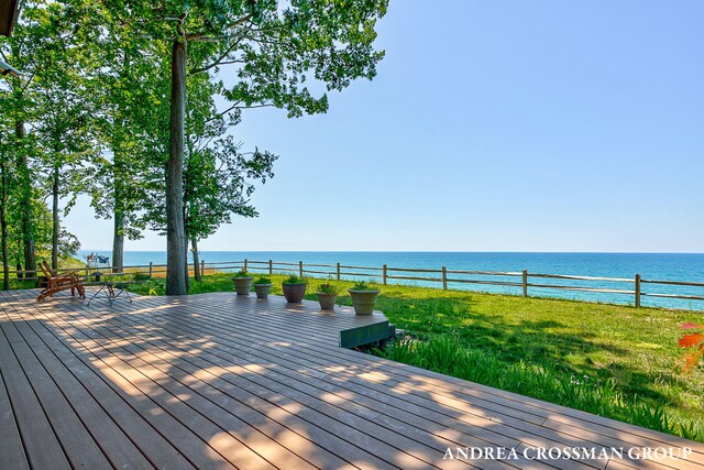 1228 Shore Crest Dr, South Haven, MI 49090 - deck featuring a water view