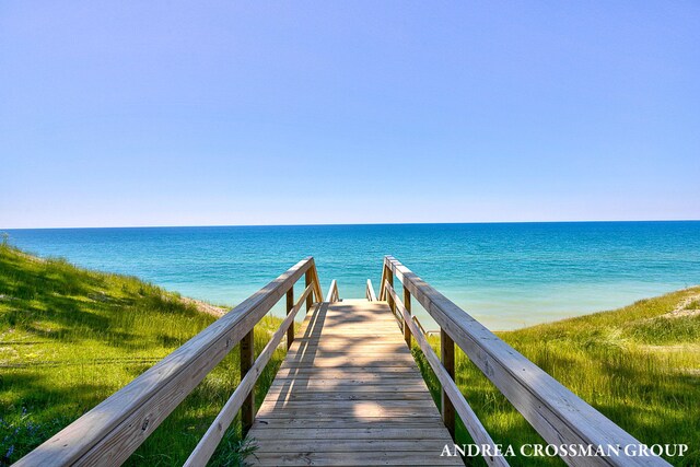 1228 Shore Crest Dr, South Haven, MI 49090 - dock with view of water and beach