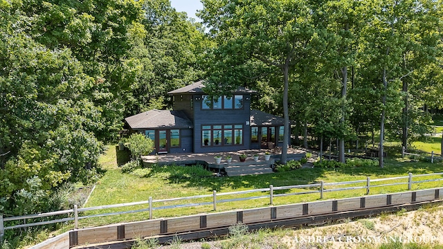 1228 Shore Crest Dr, South Haven, MI 49090 - back of house featuring a deck