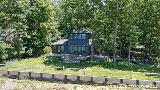 1228 Shore Crest Dr, South Haven, MI 49090 - rear view of property featuring a deck