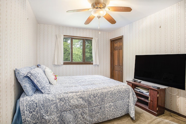55835 Davis Ln, Dowagiac, MI 49047 - carpeted bedroom featuring ceiling fan