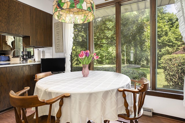 55835 Davis Ln, Dowagiac, MI 49047 - dining room featuring plenty of natural light and dark wood-style flooring