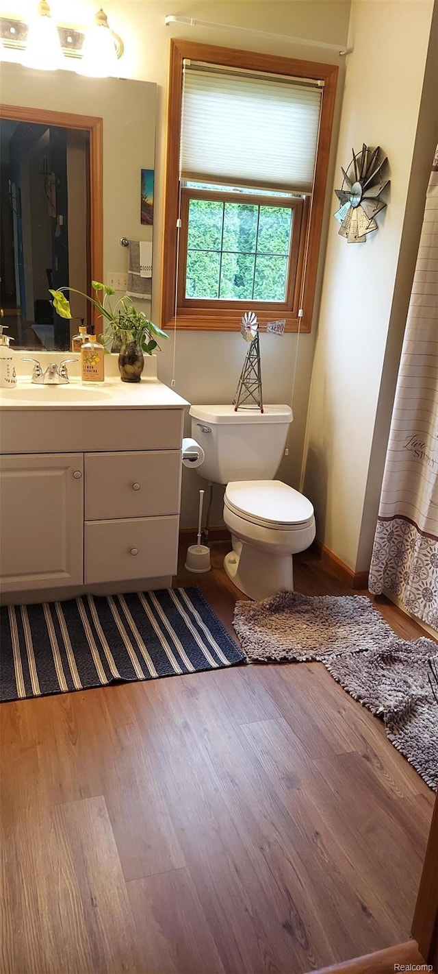 15203 Woodpine Dr, Monroe, MI 48161 - full bathroom featuring vanity and wood finished floors