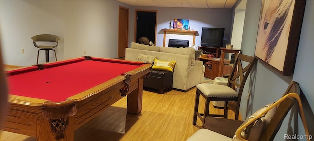 15203 Woodpine Dr, Monroe, MI 48161 - playroom with wood finished floors and billiards table