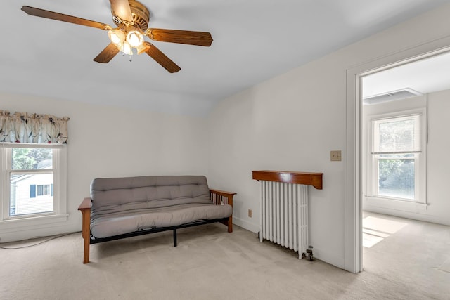 715 Ellery Ave, Jackson, MI 49202 - sitting room with carpet floors, healthy amount of natural light, and a ceiling fan