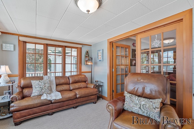 2625 Elmwood Dr, Pierson, MI 49339 - living area featuring carpet floors and baseboards