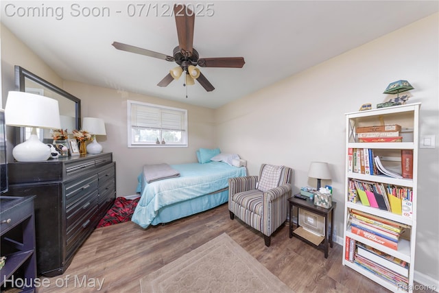 36827 Weideman, Clinton Township, MI 48035 - bedroom with wood finished floors and a ceiling fan
