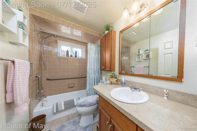 36827 Weideman, Clinton Township, MI 48035 - bathroom with shower / bath combo with shower curtain and vanity