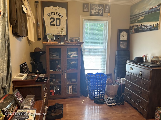 324 Pine St, Clio, MI 48420 - dining room with ornamental molding and wood finished floors