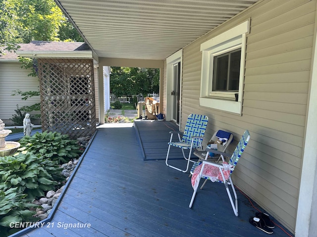 324 Pine St, Clio, MI 48420 - view of wooden porch