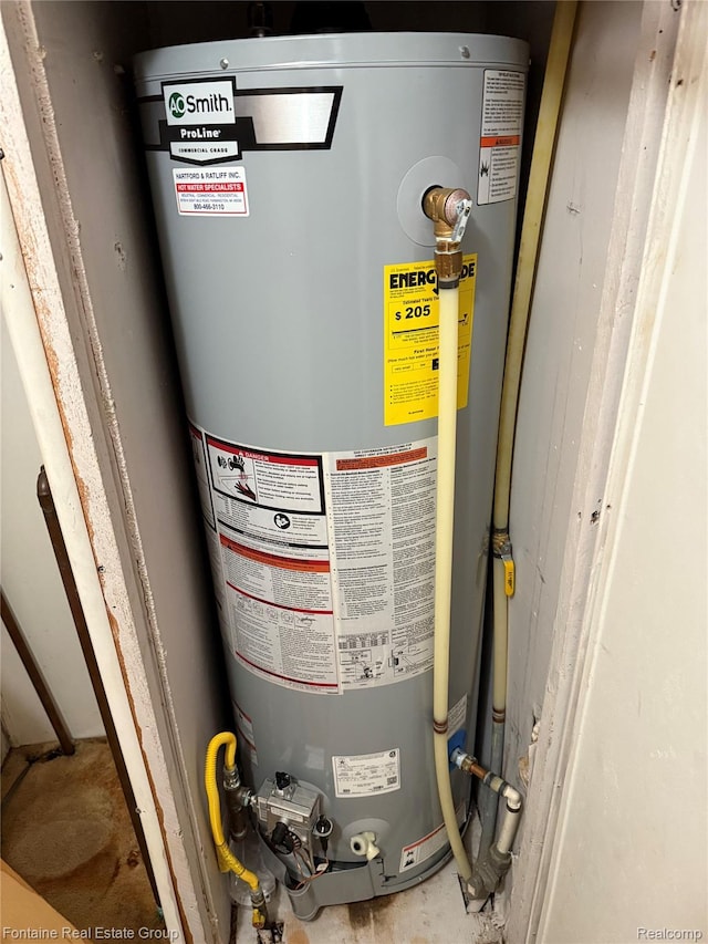 26852 Roric St, Novi, MI 48377 - utility room featuring gas water heater