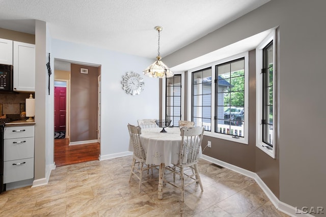 15858 Lelah Ln, Addison, MI 49220 - dining area with baseboards and a textured ceiling
