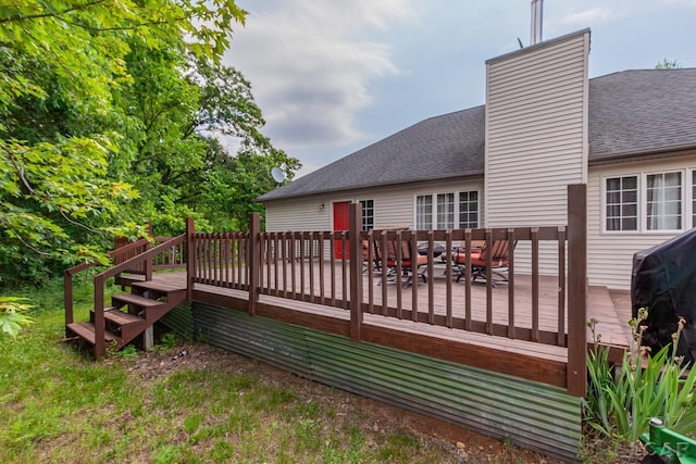 15858 Lelah Ln, Addison, MI 49220 - wooden terrace with area for grilling