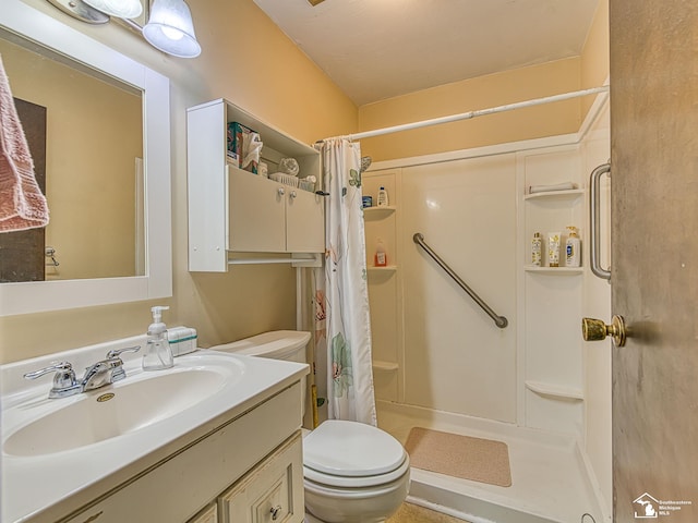 12388 N Suder Rd, La Salle, MI 48145 - bathroom featuring a shower with shower curtain and vanity