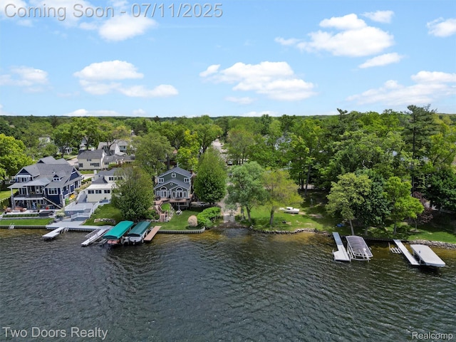 30 Beebe St, Lake Orion, MI 48362 - bird's eye view of a large body of water