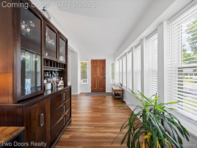 30 Beebe St, Lake Orion, MI 48362 - hall with wood finished floors, plenty of natural light, and vaulted ceiling