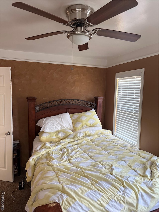 19361 Lindsay St, Detroit, MI 48235 - bedroom with carpet and a ceiling fan