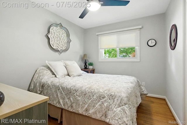 11634 Spicer Dr, Plymouth, MI 48170 - bedroom featuring wood finished floors and a ceiling fan