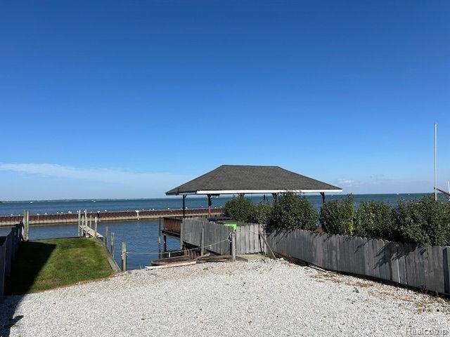 32241 N River Rd, Harrison Township, MI 48045 - dock featuring a water view