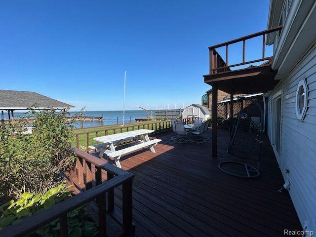 32241 N River Rd, Harrison Township, MI 48045 - deck with a water view