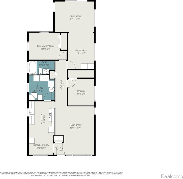 8476 Robindale Ave, Dearborn Heights, MI 48127 - view of property floor plan