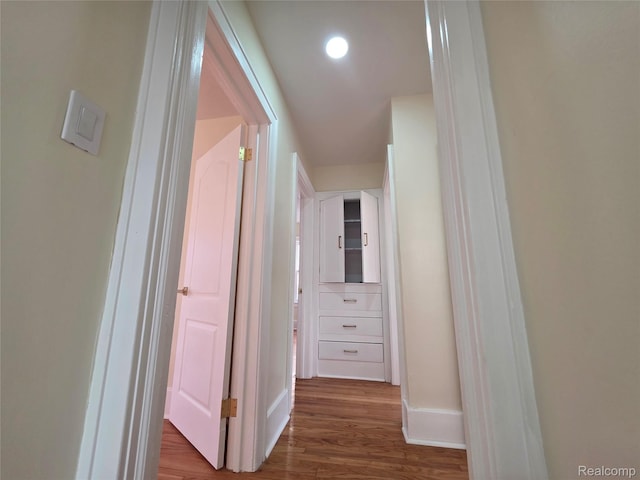 2681 Burlingame St, Detroit, MI 48206 - hallway with wood finished floors and recessed lighting