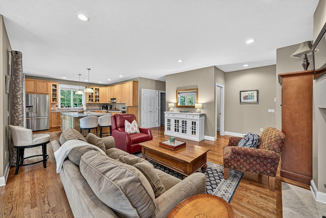 29750 Edwards Way, Niles, MI 49120 - living area featuring light wood-style flooring and recessed lighting