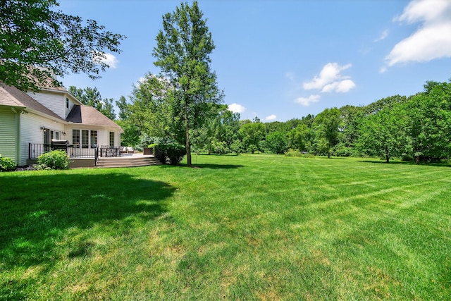 29750 Edwards Way, Niles, MI 49120 - view of green lawn featuring a deck