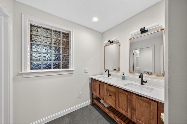 29750 Edwards Way, Niles, MI 49120 - full bath with double vanity, tile patterned floors, and recessed lighting