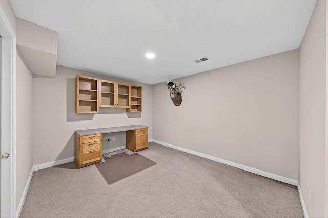29750 Edwards Way, Niles, MI 49120 - unfurnished office featuring carpet flooring, recessed lighting, and built in study area