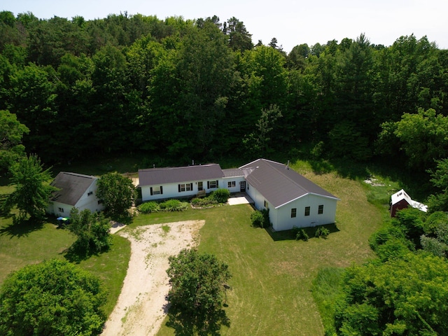 457 N Garfield, Traverse City, MI 49696 - aerial view of property and surrounding area with a forest