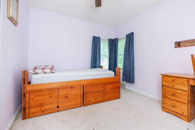 2314 Hand Rd, Niles, MI 49120 - bedroom with light carpet and ceiling fan