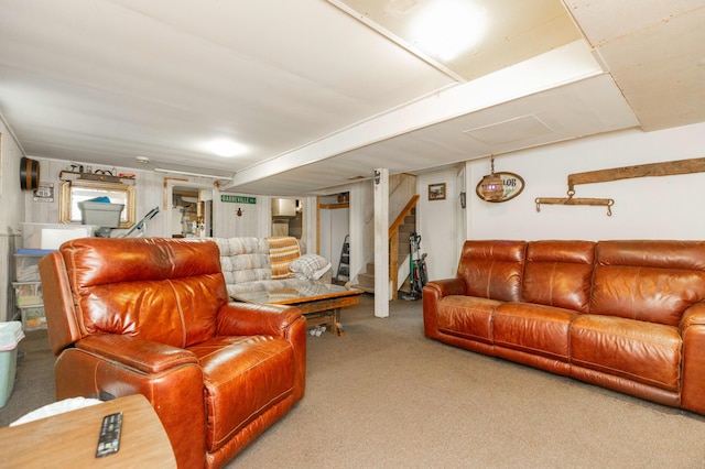 2314 Hand Rd, Niles, MI 49120 - carpeted living area featuring stairway