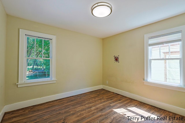 594 Oak Ave, Muskegon, MI 49442 - spare room with plenty of natural light and dark wood-style floors