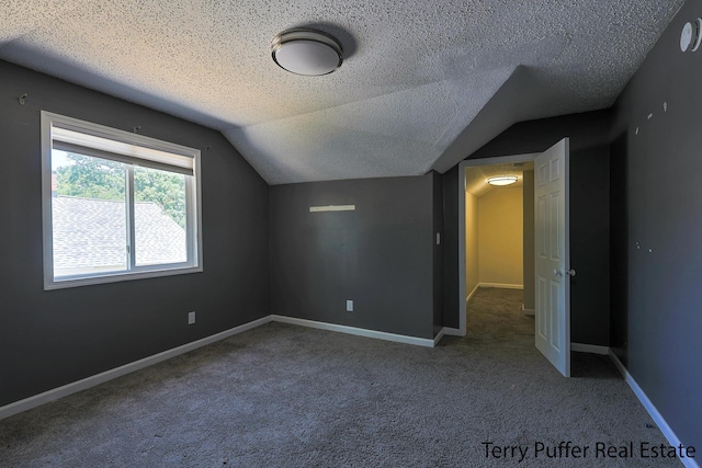 594 Oak Ave, Muskegon, MI 49442 - bonus room with lofted ceiling, carpet, and a textured ceiling