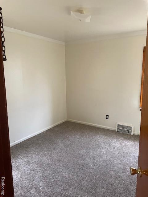 8645 Minock St, Detroit, MI 48228 - spare room featuring carpet and crown molding