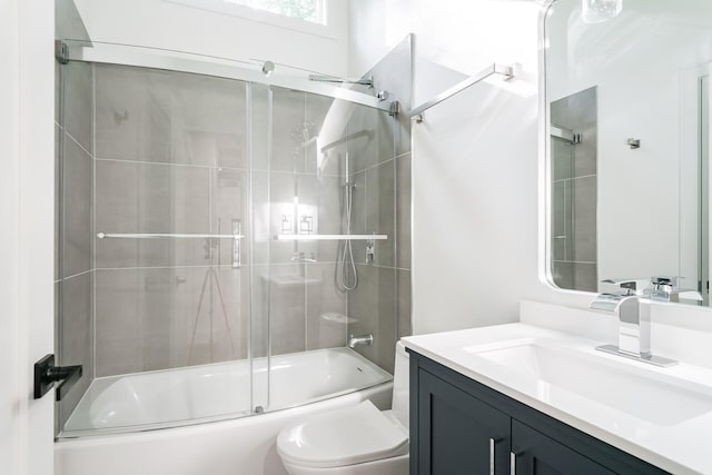 4046 Hillside Trl, New Buffalo, MI 49117 - full bathroom with vanity and shower / bath combination with glass door