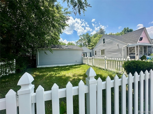 26735 Annapolis St, Dearborn Heights, MI 48125 - fenced yard featuring a sunroom