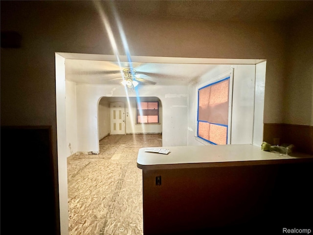 26735 Annapolis St, Dearborn Heights, MI 48125 - spare room with a ceiling fan and arched walkways