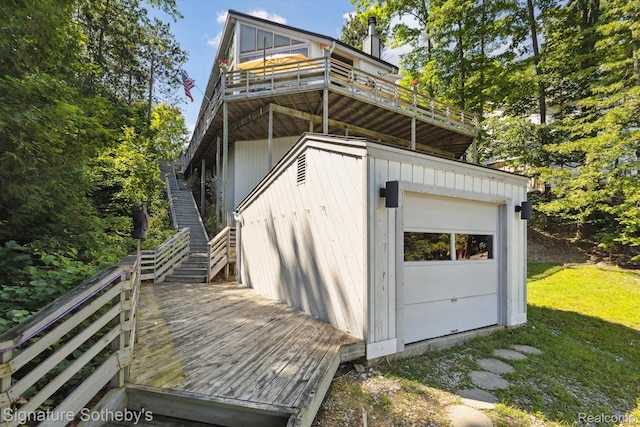 8641 Brettonwood Shores Rd, Rapid City, MI 49676 - exterior space with stairs