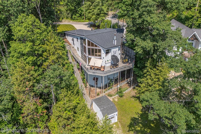 8641 Brettonwood Shores Rd, Rapid City, MI 49676 - view from above of property