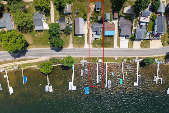 19336 E Chippewa Dr, Chippewa Lake, MI 49320 - aerial perspective of suburban area with property boundaries highlighted
