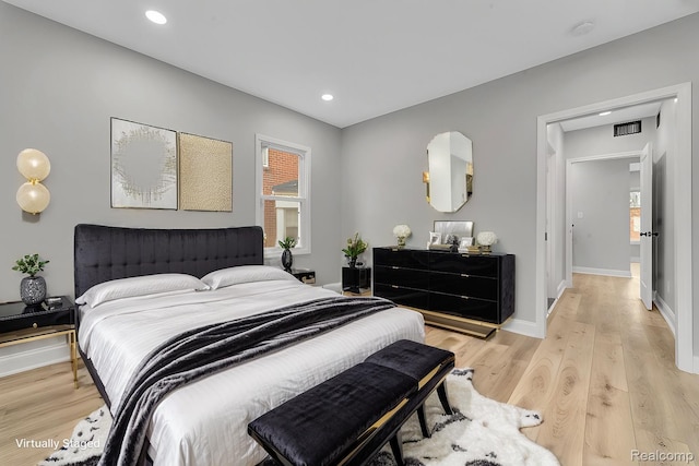 5291 Devonshire Rd, Detroit, MI 48224 - bedroom with light wood-type flooring and recessed lighting