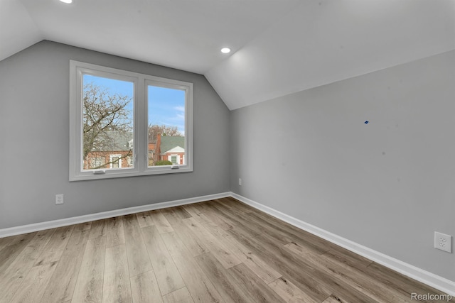 5291 Devonshire Rd, Detroit, MI 48224 - bonus room with vaulted ceiling, wood finished floors, and recessed lighting