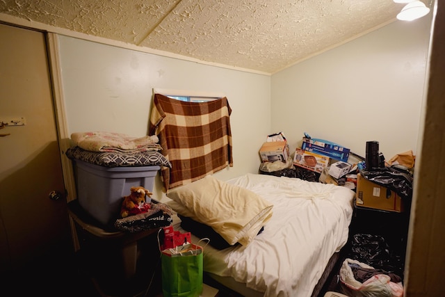 57 S 3rd St, Niles, MI 49120 - bedroom with a textured ceiling and lofted ceiling