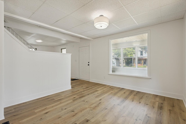 400 Burton St SW, Grand Rapids, MI 49507 - entrance foyer with wood finished floors and a drop ceiling