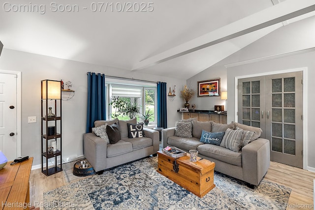 5021 Paula Ave, Clarkston, MI 48346 - living room with french doors and light wood-type flooring