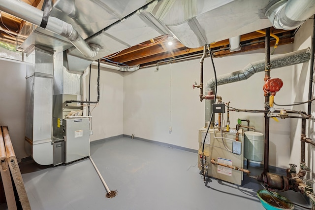 3017 Niles Buchanan Rd, Buchanan, MI 49107 - basement with heating unit and a heating unit