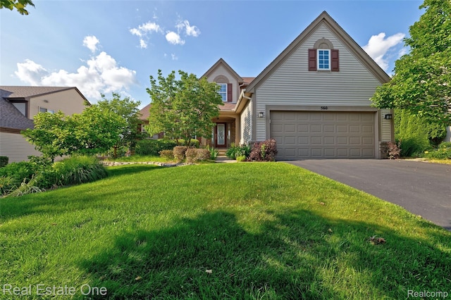 560 Boulder Lake Dr, Oxford, MI 48371 - view of front of property with driveway and a front yard