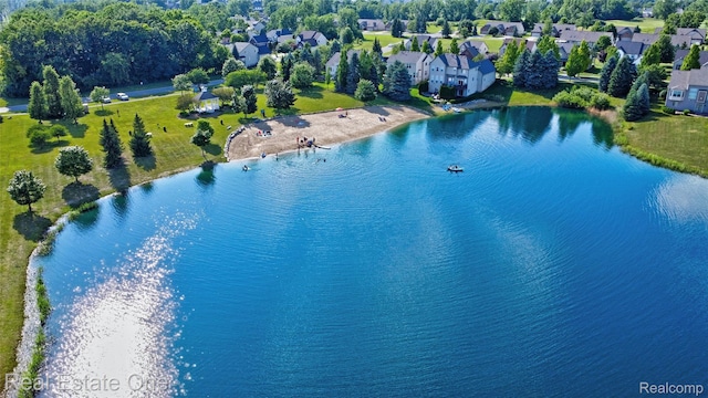560 Boulder Lake Dr, Oxford, MI 48371 - bird's eye view of a large body of water